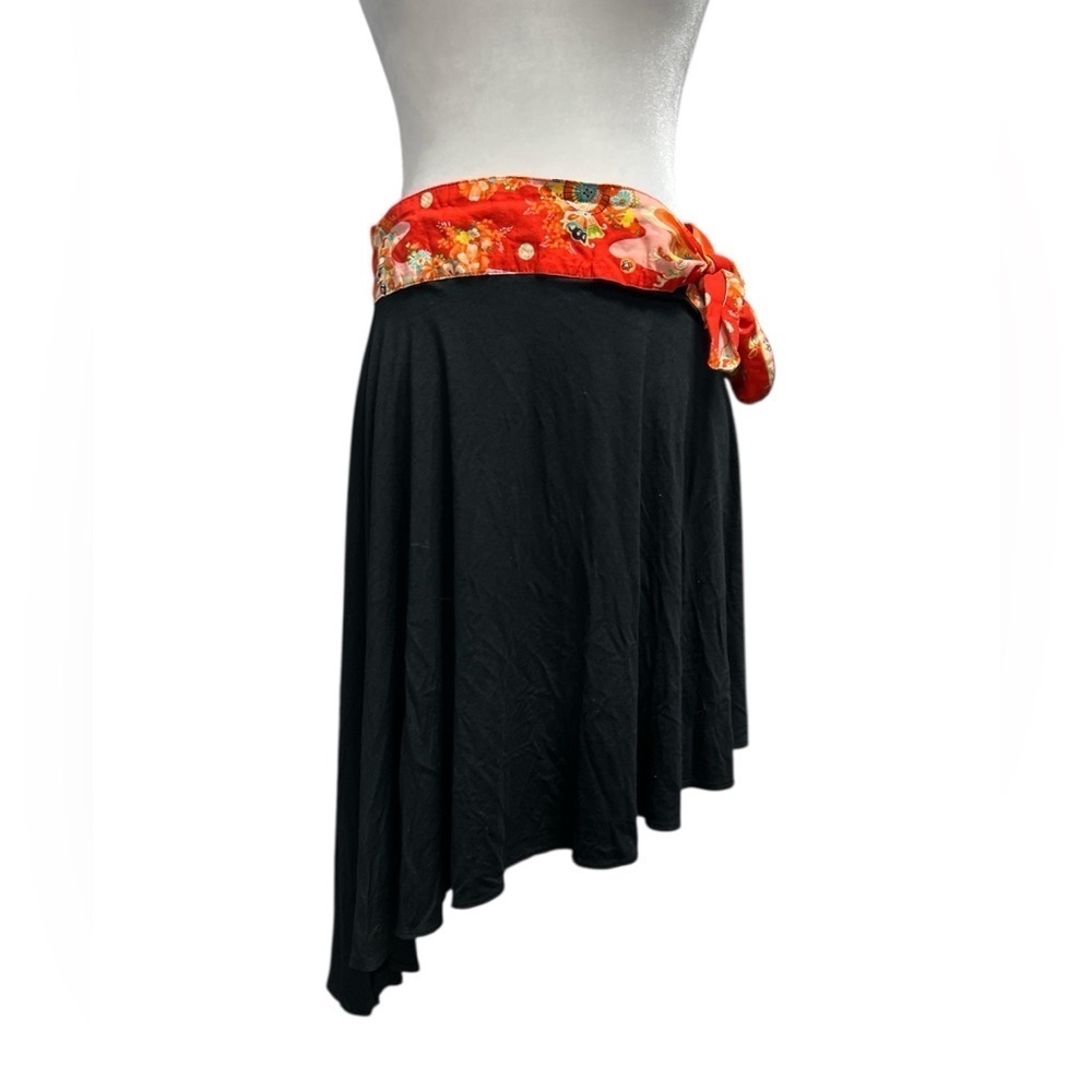 VOOM By Joy Han Tie Waist Asymmetric Skirt